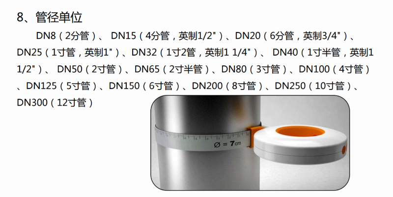 空压机管径单位换算